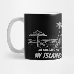 Repro Vintage No Bad Days On My Island Mug